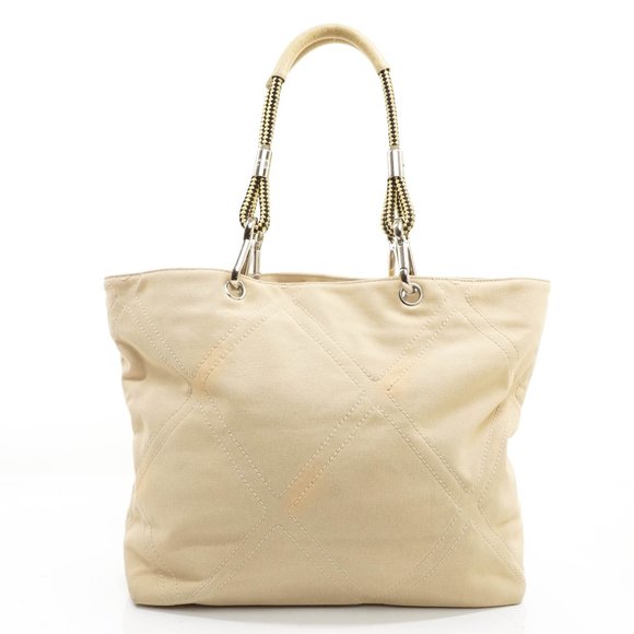 Auth Chanel Tote Bag Canvas Beige #15757C26 - Picture 3 of 14